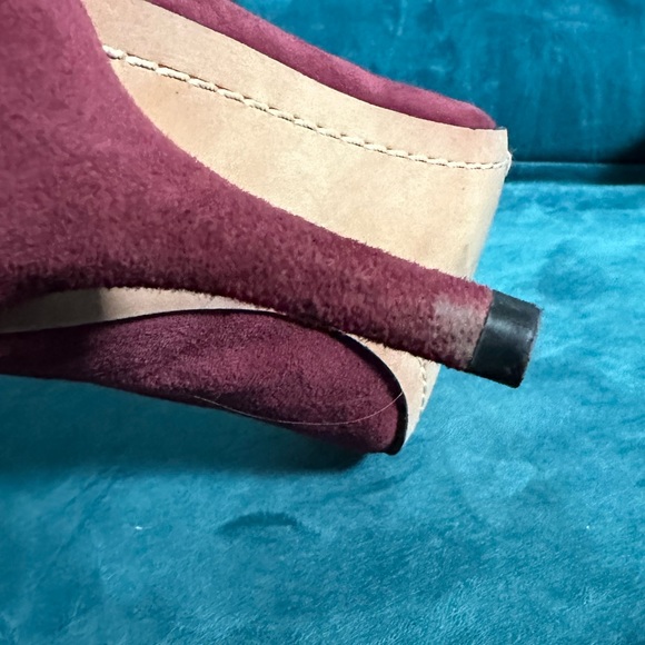 Sam Edelman Fiorenza Burgundy Suede Pump - Size 8 - Picture 5 of 7